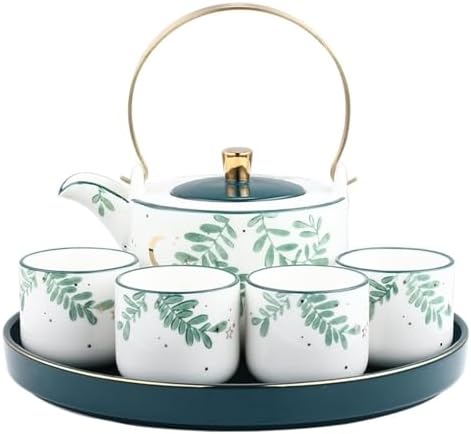 Porcelain Tea Sets Luxury Teapot Coffee Cup Set Tea Tray Teacup Set with Tray Teapot Set by Unknown
