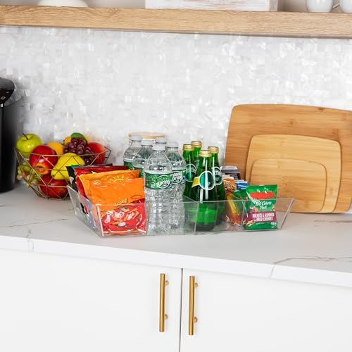 Mind Reader Snack Tray, Countertop Organizer, Snack Tray, Pantry, Breakroom, Kitchen, Clear - Image 2