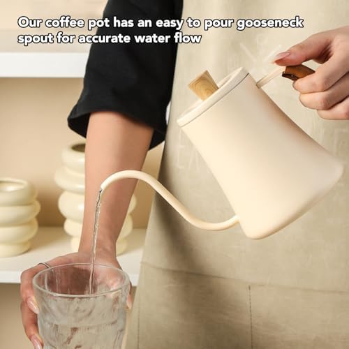 Generic Gooseneck Pour Over Coffee Kettle, 600ml Stainless Steel Electric Kettle with Ergonomic Handle, for Brewing Coffee Tea and Outdoor Camping - Image 2