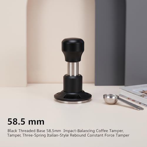 ZJchao 58.5mm Calibrated Coffee Tamper Spring Loaded with 3 Base Sizes Ergonomic Handle for Machine - Image 6