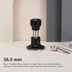 ZJchao 58.5mm Calibrated Coffee Tamper Spring Loaded with 3 Base Sizes Ergonomic Handle for Machine - Image 6