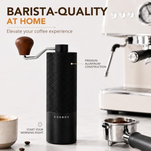 Portable Manual Coffee Grinder, Adjustable Stainless Steel Burr - Image 2
