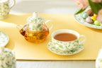 Greeny Garden Glass and Fine Porcelain Tea For One Set, Spring Tea Set For One - Image 3