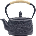 Japanese Tetsubin Tea Kettle Cast Iron Teapot with Stainless Steel Infuser by Unknown