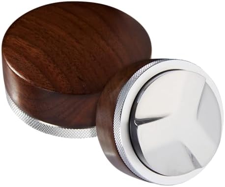 54mm distributor called Adjustable Depth espresso leveler Compatible with Breville Machine Accessories The coffee leveler Made of Stainless Steel and Walnut wood by Lookingforwardtoeveryshot%EF%BC%81