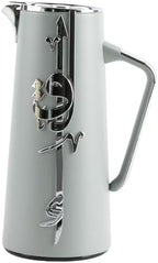 Insulated Carafe Flask 1L – For Coffee, Tea & Hot Beverages, Double Wall Stainless Steel Build, Spill Resistant Lid, Portable Serving Pitcher, Long Heat Hold, Gift Idea by Otantik (Grey & Silver) by OtantikHome