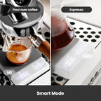 Gemilai Digital Coffee Scales with Timer, 2kg/0.1g High Precision, Accurate Measurement for Espresso and Pour-Over, with LCD Display, Rechargeable, White - Image 2