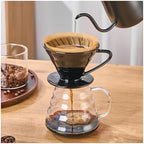 Pour Over Coffee Maker, Ceramic Filter Dripper With 100pcs Paper, Single Cup(Black 1-2 Cups) - Image 4