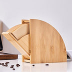 2025 New Upgrade Coffee Filter Holder,Bamboo Filters Storage For Counter 1s”Take &Put Down,Wooden Cone Holder for Storing #1#2#4 V60 Coffee Filters,6.2 * 6.6"Dustproof Cover Filter Paper Organizer by Unknown