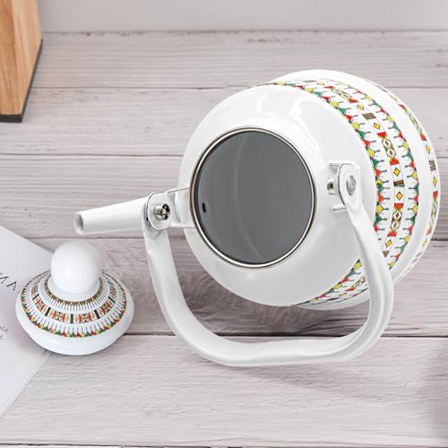 1.1L Arab style Vintage Tea Kettle,Enamel Teapot with Handle - Image 4