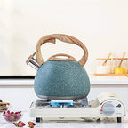 HEAGER Ceramic teapot, Stove Top Kettle, Whistling Kettle, Tea Infuser,Tea Pot, Stainless Steel Whistling Tea Kettle Stovetops Food Grade Teapot with Heat-Proof Handle - Image 5