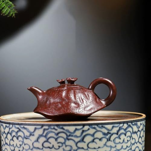 Tea Kettle Suitable For Single Use Handmade Ganoderma Lucidum Purple Clay Teapot 110ml Small Teapot Ceramic Tea Infuser - Image 3