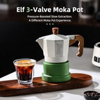 Bincoo Espresso Maker Stovetop,Camping Moka Pot 2 Cup/120ML,Stove Top Espresso Italian Coffee Maker,Easy to Use (White-green) - Image 4