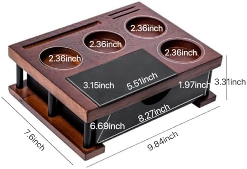 Espresso Knock Box With 60mm Tamping Station For Breville Espresso Accessories Adjustable Portafilter Height, Detachable Coffee Dump Bin （Storage seat only） - Image 3