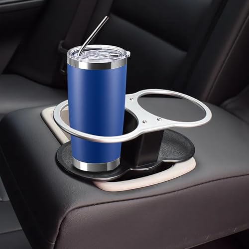 20oz insulted tumblers stainless steel cup Tumbler Bulk with push Lid, and metal straw powder coated coffee cup for cold and hot drinking (48, dark blue) - Image 2