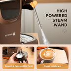 RECAFIMIL Semi-Automatic Espresso Machine with Grinder, 20 Bar Professional Coffee Maker with Milk Frother, Latte & Cappuccino, Compact for Home Use, Orange - Image 6
