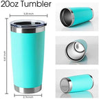 HASLE OUTFITTERS 20oz Tumblers Bulk Stainless Steel Cup with Lid Double Wall Vacuum Insulated Coffee Mug for Cold & Hot Drinks 8 Pack, Light Blue - Image 2