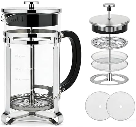 21 oz Thickened Borosilicate Glass,French Press Coffee Press by psavgla