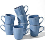 famiware Aurora Coffee Mugs, 14oz Mug Set of 8, Stoneware Cup with Handle by Famiware