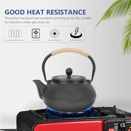 Ml Black Cast Iron Tetsubin Teapot with Infuser, Stovetop Ready - Image 6