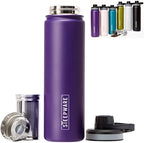 The Tea Spot Steepware Tea Tumbler and Thermos, 22oz, Tea Bottle with tea infuser for loose leaf tea or iced coffee, Sleek Double Wall Tumbler & Insulated Travel Bottle - Violet by TheTeaSpot
