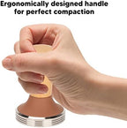 Aramox Coffee Tamping Mat with Coffee Tamper Silicone and Beech Wood Tamping Pad Set 8.5 X 6.0 X 1.5 in Thick Corner Edge Flat Base for Home Office Cafe Use (51mm / 2.01in Tamper) - Image 7