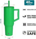 Elemental Spill Proof 40oz Insulated Tumbler with Handle & Straw Travel Mug - Image 2