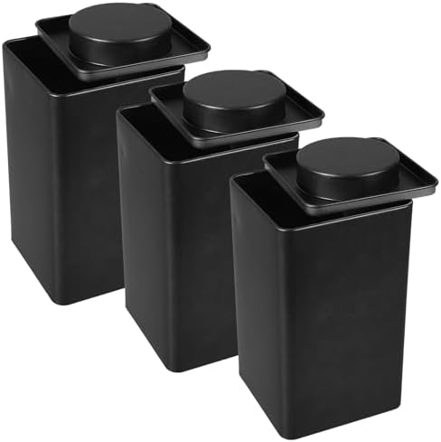 Hemobllo 3pcs Metal Tea Canisters with Lid Vintage Square Tea Storage Containers for Loose Leaf Sturdy Tin Organizer for Kitchen and Office by Hemobllo