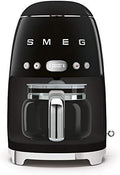 Smeg 50's Retro Style Aesthetic Drip Coffee Machine with 10 Cup Glass Carafe, Auto Start Feature, Keep Warm Plate, and Two Coffee Strength Settings (Black) by Unknown