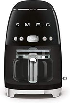 Smeg 50's Retro Style Aesthetic Drip Coffee Machine with 10 Cup Glass Carafe, Auto Start Feature, Keep Warm Plate, and Two Coffee Strength Settings (Black) by Unknown