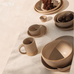 MORA Medium Mugs Set of 4, 16oz Ceramic Pottery Latte Mugs/Coffee Cups - Microwave and Dishwasher Safe - Mushroom - Image 6