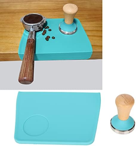 Coffee Tamper Set, Beech Wood Handle Press Tool with Silicone - Image 2