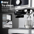 Espresso Machine with 20Bar Pump,Burr Grinder,Steam Wand 30 Grind Settings - Image 6