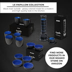 MIAMIO - Espresso Cup Set Ceramic (2.5oz) with saucers-Le Papillon (Blue) - Image 7