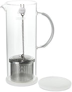 FORLIFE LUCENT Glass Iced Tea Jug with Capsule Infuser, 48-Ounce, Frost - Image 3
