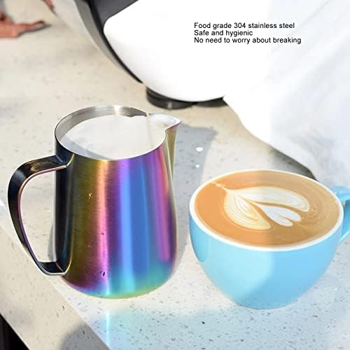 650ml 22oz 650ml Milk Frothing Pitcher, Stainless Steel Milk Frother Cup, Colorful Coffee Steaming Pitcher for Coffee Enthusiasts - Image 5