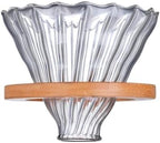 Genérico 1pcs Clear Manual Glass Coffee Dripper Reusable Cone Pour Over With Filter Home Maker by Unknown