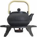 Cast Iron Tea Set with Teapot and Warmer, Japanese Tetsubin, 30.4oz Small Teapot with Infuser for Loose Leaf, Asian Tea Kettle for Stovetop Safe, Elegant Durable Tea Pot Set Gift by SECHUDO