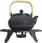 Cast Iron Tea Set with Teapot and Warmer, Japanese Tetsubin, 30.4oz Small Teapot with Infuser for Loose Leaf, Asian Tea Kettle for Stovetop Safe, Elegant Durable Tea Pot Set Gift by SECHUDO