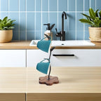 Wood Mug Holder Rack with Hooks, Solid Wooden Cup Storage Stand for Kitchen and Bathroom, Natural Wood Elegance with Convenient Access and Surface Protection, Modern Teacup Tree - Image 7