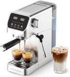 Aromaster 1400W Espresso Machine with Milk Frother, Stainless Steel by Aromaster