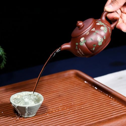 Tea Pots For Loose Tea Traditional Handmade Retro Tea Set With Filter Teapot Handmade Purple Clay Household Teapot Tea Room Tea Lover Tea Infuser Pot - Image 4