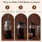 32 oz Glass Mason Jar Pitcher with 64 oz Cold Brew Coffee Maker - Image 7
