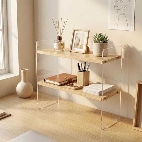 Coffee Station Organizer 2 Tier, Solid Wood Mug Shelffor Coffee Bar,Matcha Station,Tea Storage - Holds Mugs,Beans,Syrup,Cups,Tirrers - Image 4