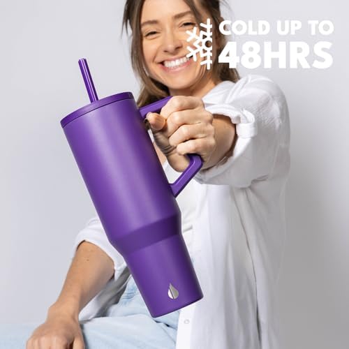 Elemental Spill Proof 40oz Insulated Tumbler with Handle & Straw Travel Mug - Image 4
