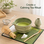 Ceramic Matcha Tea Set with Spouted Bowl, Bamboo Whisk for Tea Rituals - Image 4