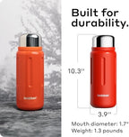 BOBBER 34 oz Stainless Steel Thermo Bottle with Removable Tea Infuser – Keeps Hot for 40 Hours – BPA-Free, Dishwasher Safe Vacuum Insulated Water Bottle for Hot Tea, Coffee, and Cold Drinks (Red) - Image 6