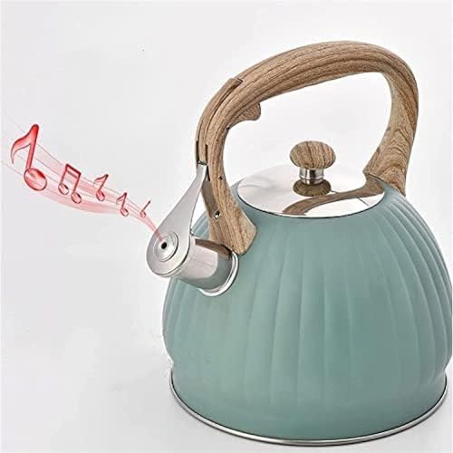 Tea kettle, Stovetop Whistling Tea Kettle Stainless Steel Teapot with Ergonomic Handle 3 Liter Capacity Anti-Scald Design - Image 3
