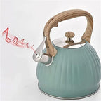 Tea kettle, Stovetop Whistling Tea Kettle Stainless Steel Teapot with Ergonomic Handle 3 Liter Capacity Anti-Scald Design - Image 3