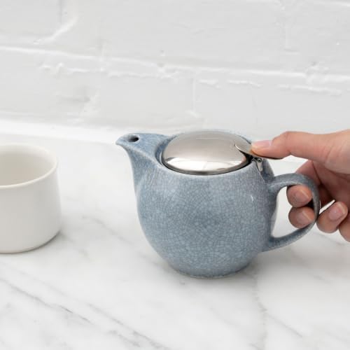 Zero Japan Bee House Round Teapot For One, 15 Oz - Ceramic Tea Pot with Stainless Steel Lid and Infuser, Smooth-Pour Spout (Crackle Lavender) - Image 7